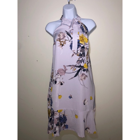 Chelsea28 Floral Lavender Bow Halter Dress💟 - Picture 2 of 8